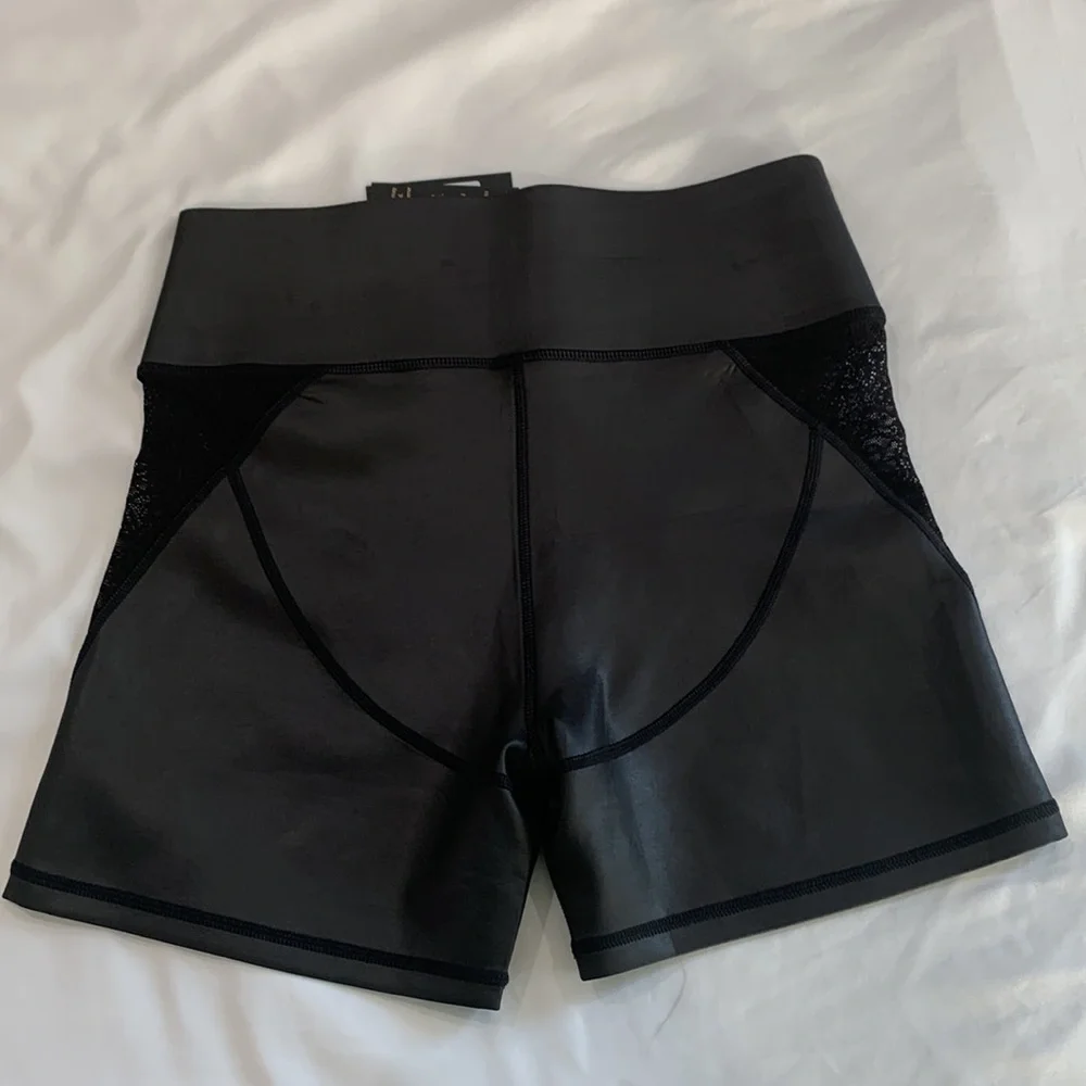 NWT Kiki De Montparnasse Athleisure Lace Inset‎ Biker Shorts